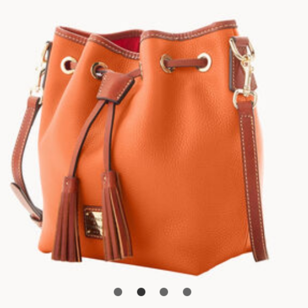 NEW!  Dooney & Bourke Draw String Crossbody Pebble Leather bag NWT - Picture 8 of 9